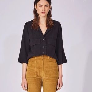 Eve gravel black blouse